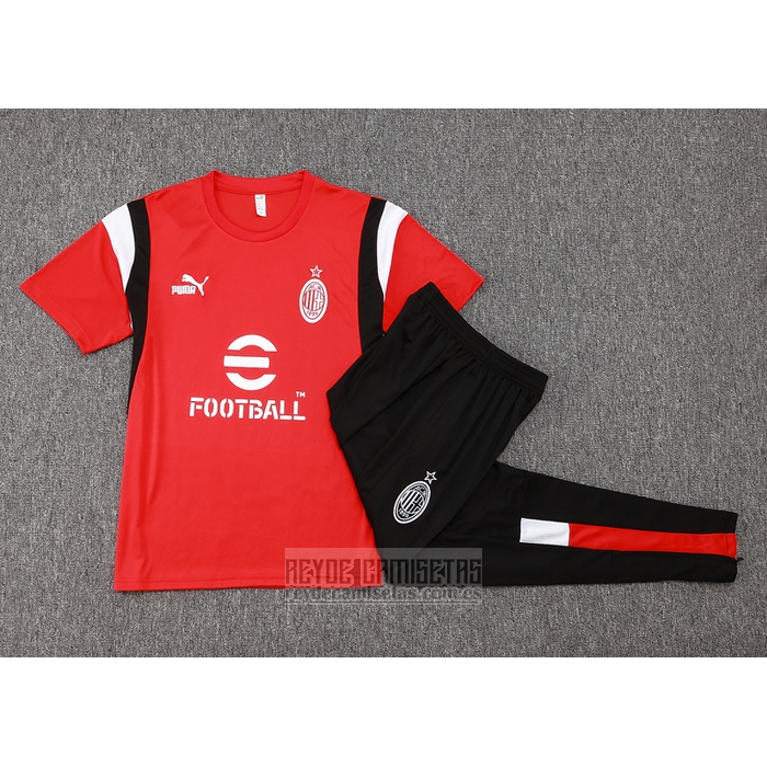 Chandal del AC Milan Manga Corta 2023-2024 Rojo